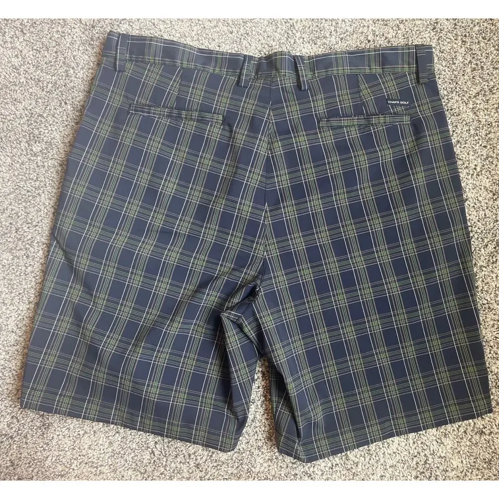 Chaps Golf 78 Men’s Athletic Golfing Shorts Plaid Size 38